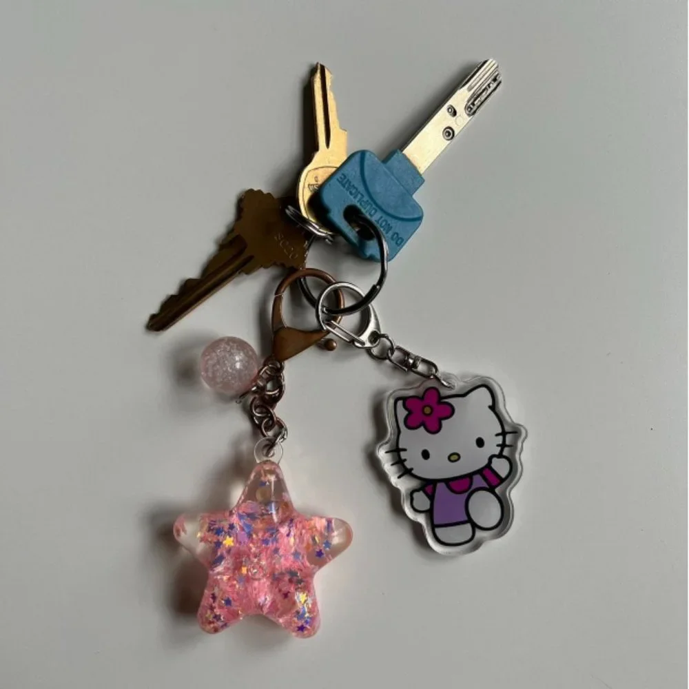 Y2K 2000s super cute Hello Kitty keychain accessories